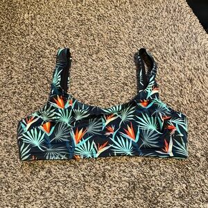 Tropical Print Swim top